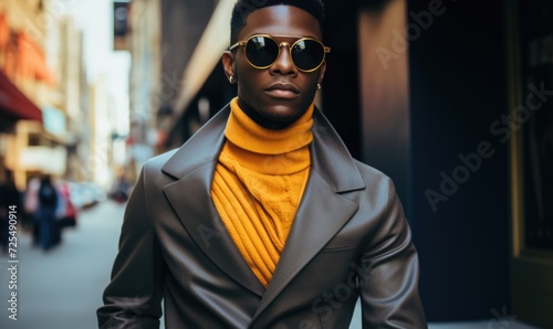 close up portrait of a stylish model