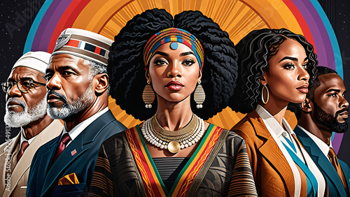 Black History Month digital illustration