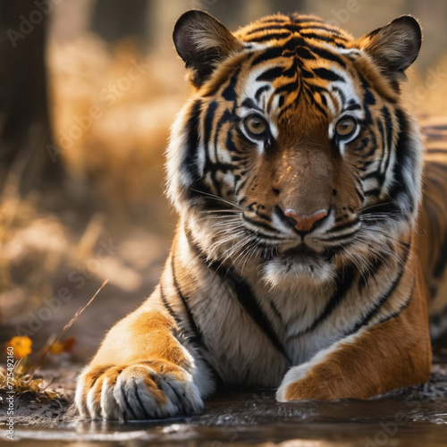 Tiger Sitting and looking for hunting © Imran