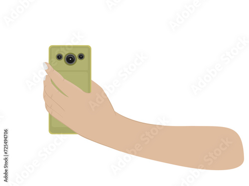 Mobile phone used to take photos.