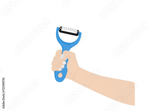 Kitchen knife on white background.