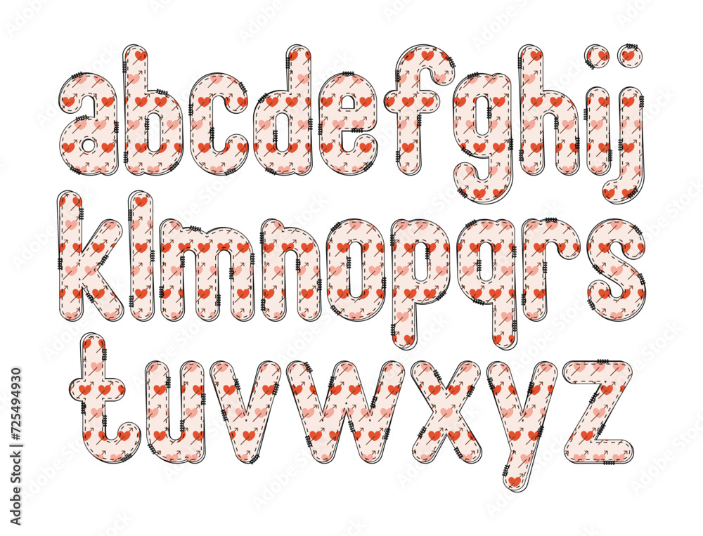 Versatile Collection of Romance Alphabet Letters for Various Uses