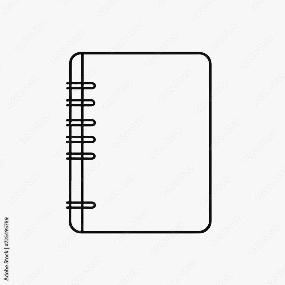 notes agenda lineart icon illustration. paper journaling apps notes agenda lineart icon illustration. paper journaling apps