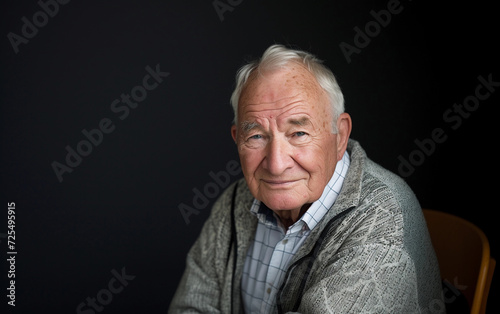 Older Man Sitting in Chair, Looking at Camera © imagineRbc