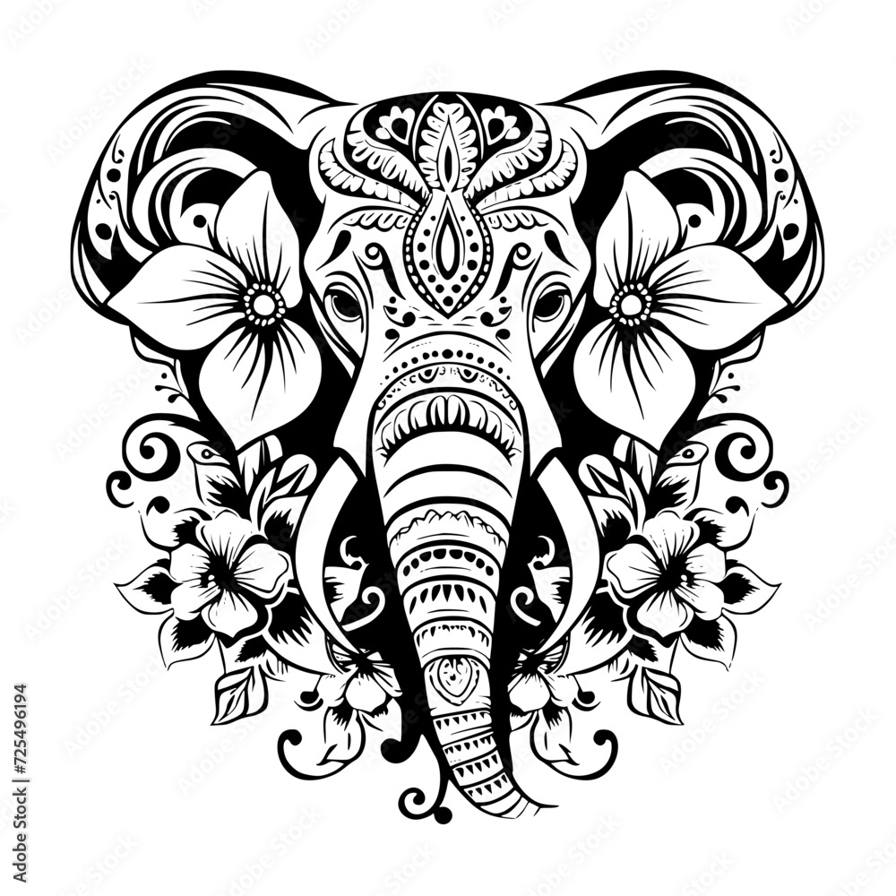 Elephant Svg, Elephant Mandala Svg, Elephant Clipart, Mandala Svg ...