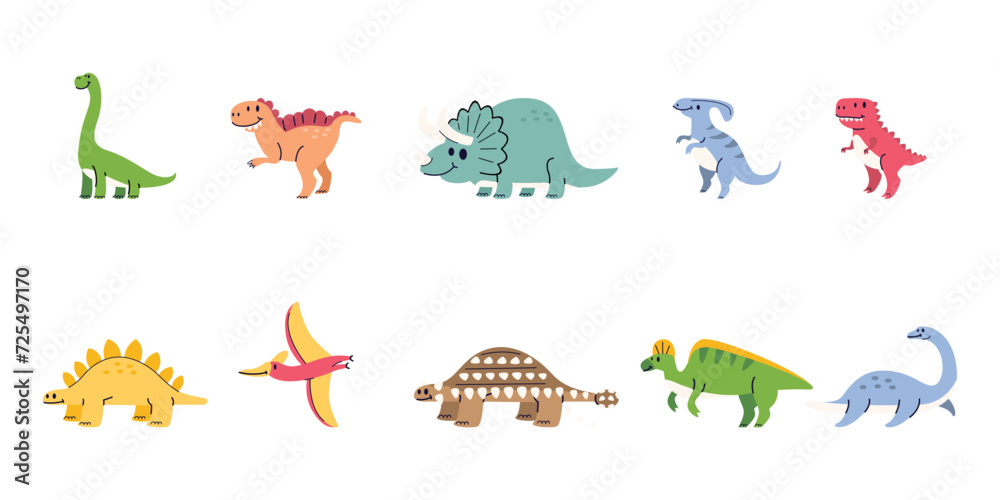 Cartoon Dinosaurs Illustration