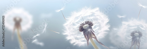 white dandelion on a white background,The simplicity and purity of the ethereal and tranquil essence of this charming botanical condolence, grieving card, loss, funerals, support photo