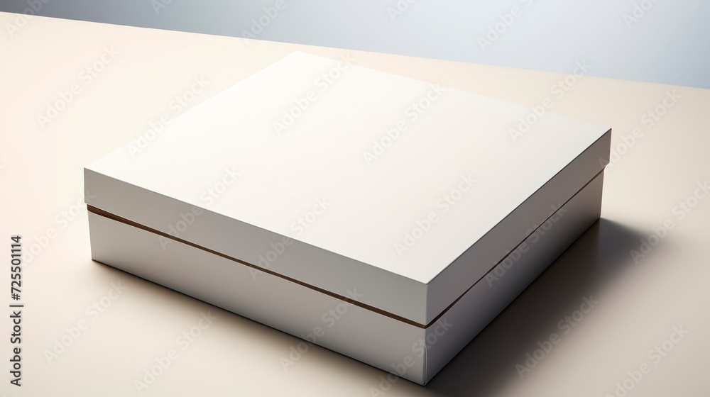 Naklejka premium Meticulously arranged contents in white box for stationery