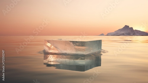 Ethereal glow from iceberg for relaxing product features
