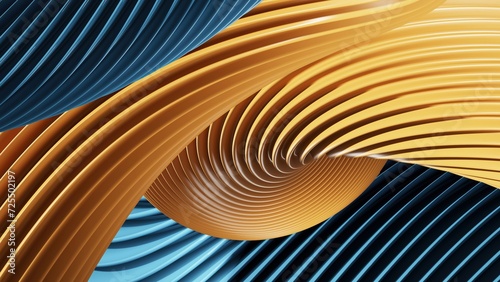 Abstract two tone wavy pattern background. 3D illustration