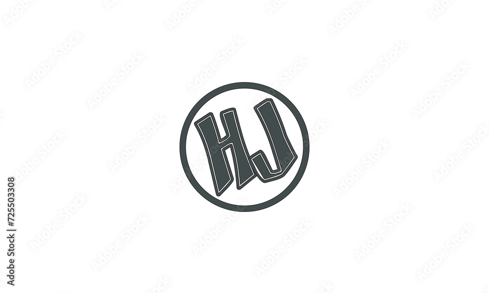 HJ, JH , J , H , Abstract Letters Logo Monogram HJ, JH , J , H , Abstract Letters Logo Monogram