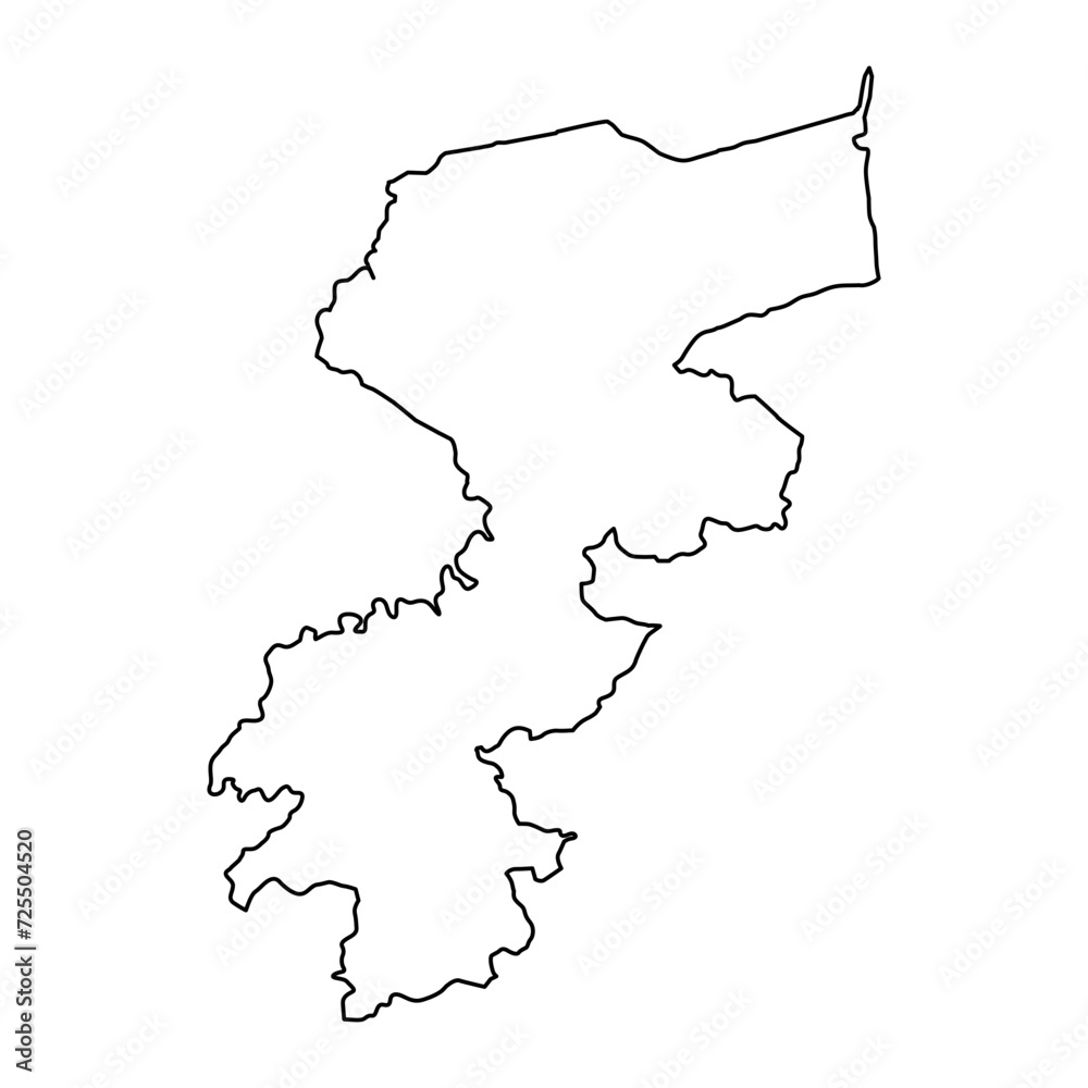 Karene District map, administrative division of Sierra Leone. Vector illustration.
