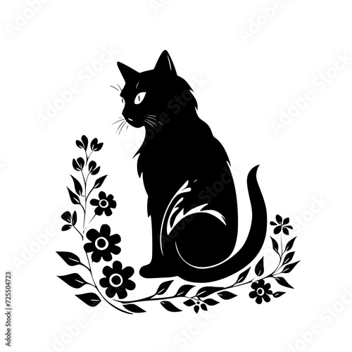 cat svg, cat floral svg, car lover svg, animal svg bundle, domestic pet svg, cat mom svg, cat bundle svg, cat mama svg, cat printable svg, flower svg, plant svg, floral svg, silhouette cat, cat, anima