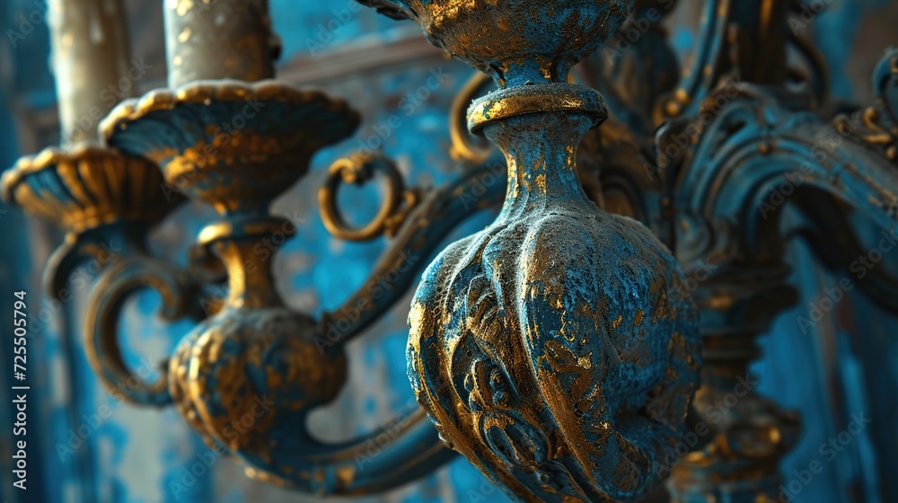 Fototapeta premium Retro candelabra perfect for design elements. generative AI