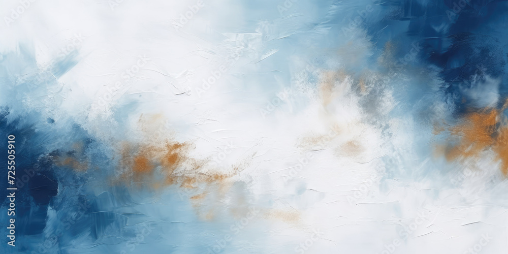 Obraz premium Aesthetic art texture in neutral colors. Hand painted acrylic background with paint brush strokes.white blue beige paint, For design, print, wallpaper, poster, card, mural, rug, hanging pictur