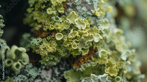 Green Lichen Macro photo