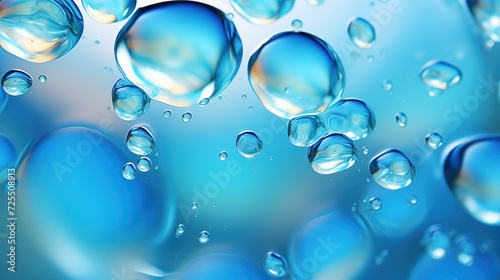 Water with air bubbles. Liquid background. Pattern made from mineral water. Aqua background