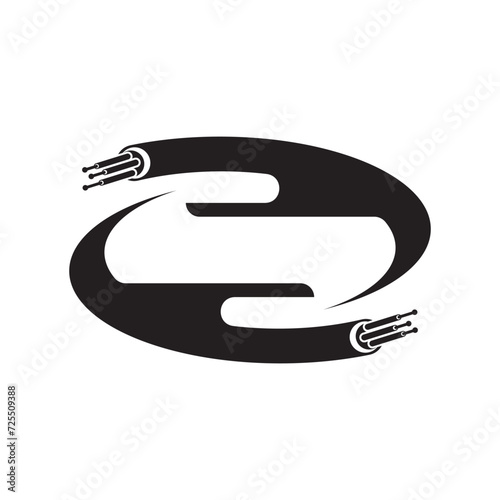 fiber optic cable icon. vector illustration symbol design