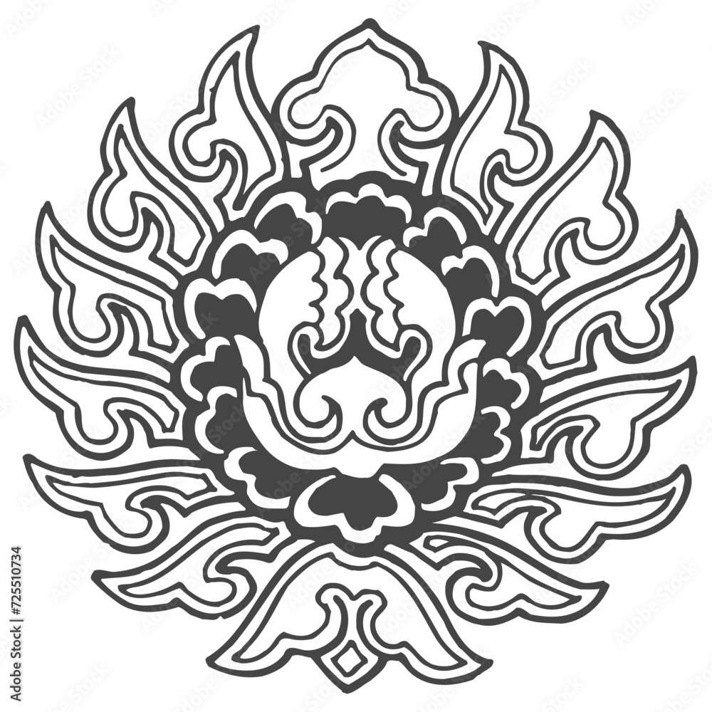 vector illustration of a chinese ornament