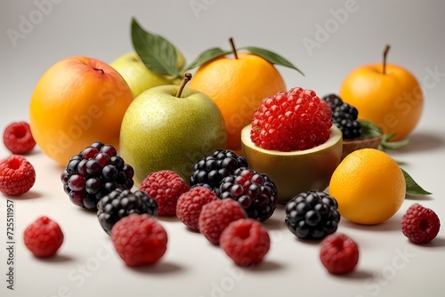 fruits on a black background