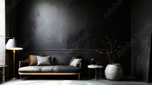 black wall painting texture background