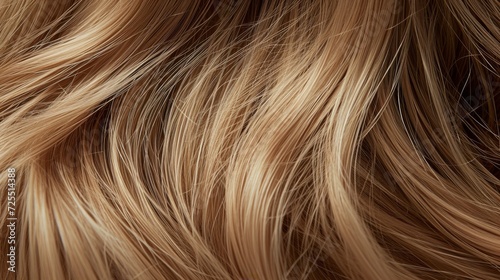 Closeup blond hair. Women s hairstyle. Hair texture