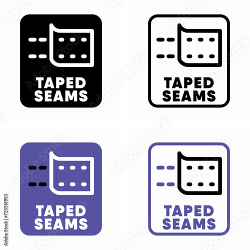 Taped Seams vector information sign