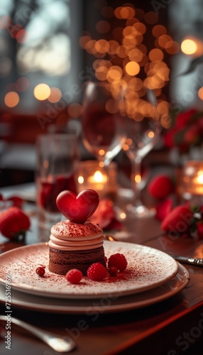 Capturing Joyful Dessert Moments on Valentine's Day © yevgeniya131988