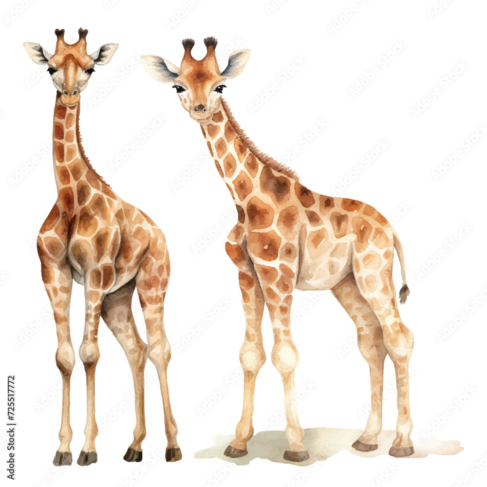 Fototapeta premium watercolor of giraffe