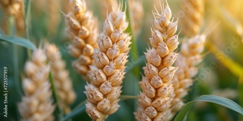 Close-Up of Wheat Bunch in Field