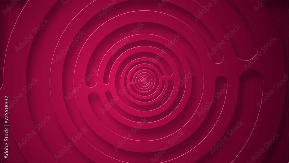 Stylish red abstract background with gently rotating concentric circles. This simple geometric technology background animation is full HD and a seamless loop. Stylish red abstract background with gently rotating concentric circles. This simple geometric technology background animation is full HD and a seamless loop.