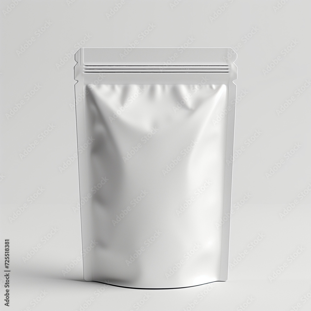 3d white pouch bag, matte finish, product mockup, packaging mockup 3d white pouch bag, matte finish, product mockup, packaging mockup