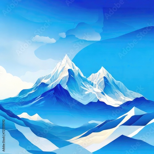 ice mountain illustration background