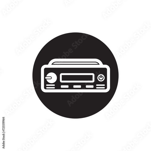 Car radio symbol icon, logo design vector illustration