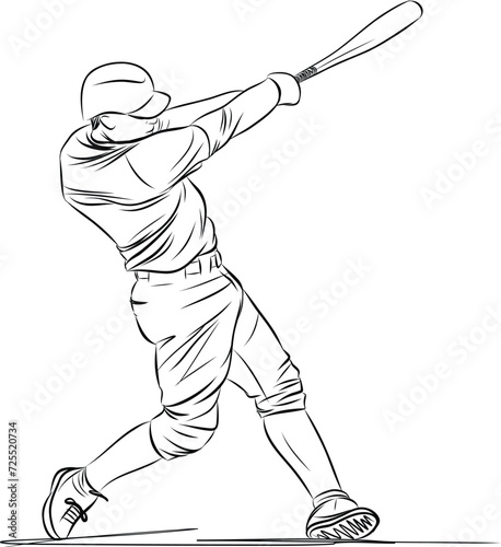 Baseball players in dynamic action in action