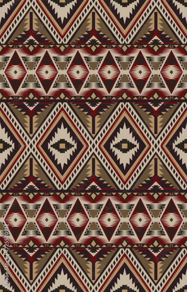 Navajo tribal vector seamless pattern. Native American ornament. Ethnic South Western decor style. Boho geometric ornament. Vector seamless pattern. Mexican blanket, rug. Woven carpet Navajo tribal vector seamless pattern. Native American ornament. Ethnic South Western decor style. Boho geometric ornament. Vector seamless pattern. Mexican blanket, rug. Woven carpet