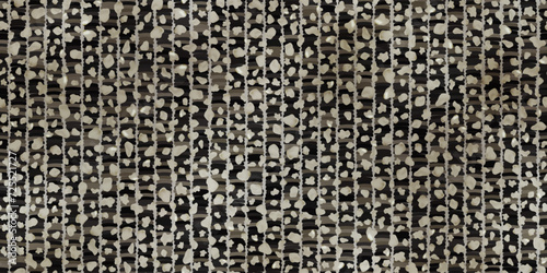 Seamless brown boucle upholstery pattern with irregular grunge texture. Top view of fabric made of cotton or wool. Vecto illustration. Twill melange carpet with knots