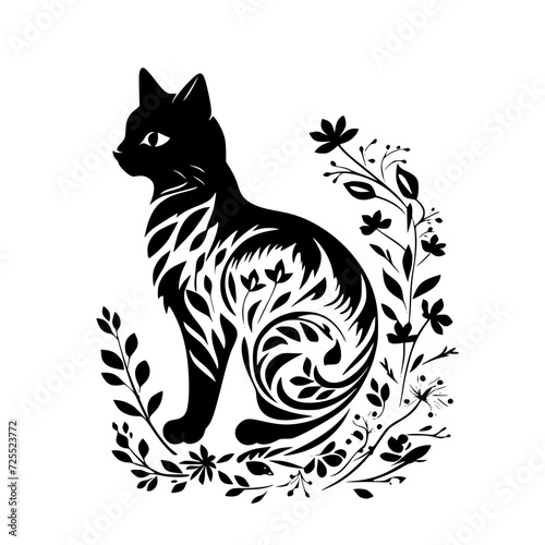 cat svg, cat floral svg, car lover svg, animal svg bundle, domestic pet svg, cat mom svg, cat bundle svg, cat mama svg, cat printable svg, flower svg, plant svg, floral svg, silhouette cat, cat, anima
