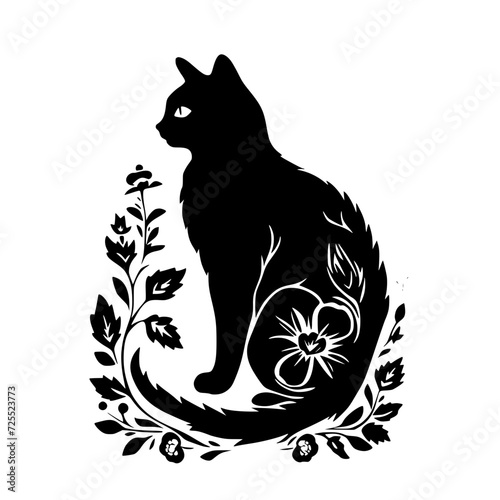 cat svg, cat floral svg, car lover svg, animal svg bundle, domestic pet svg, cat mom svg, cat bundle svg, cat mama svg, cat printable svg, flower svg, plant svg, floral svg, silhouette cat, cat, anima
