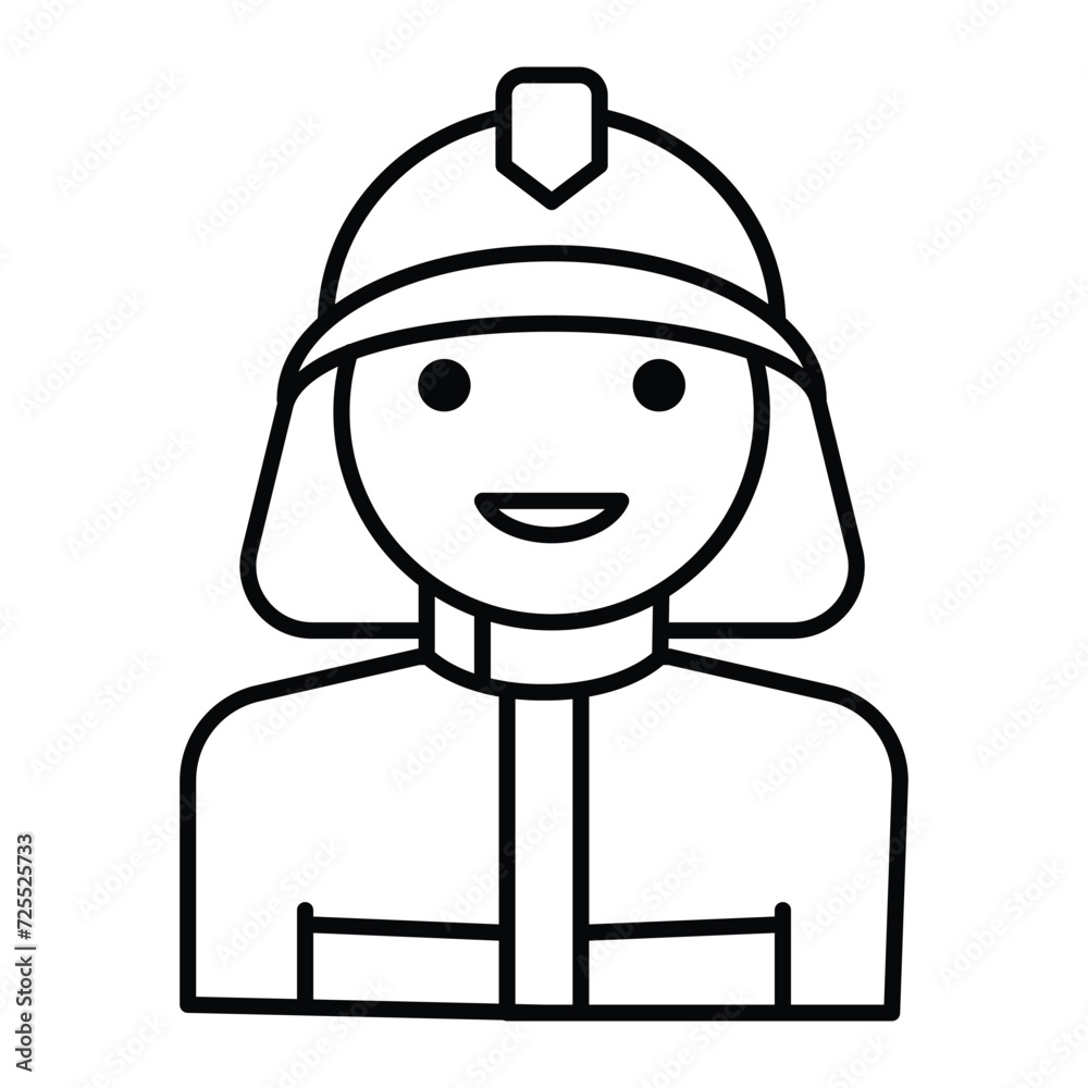 Fireman icon vector on trendy design