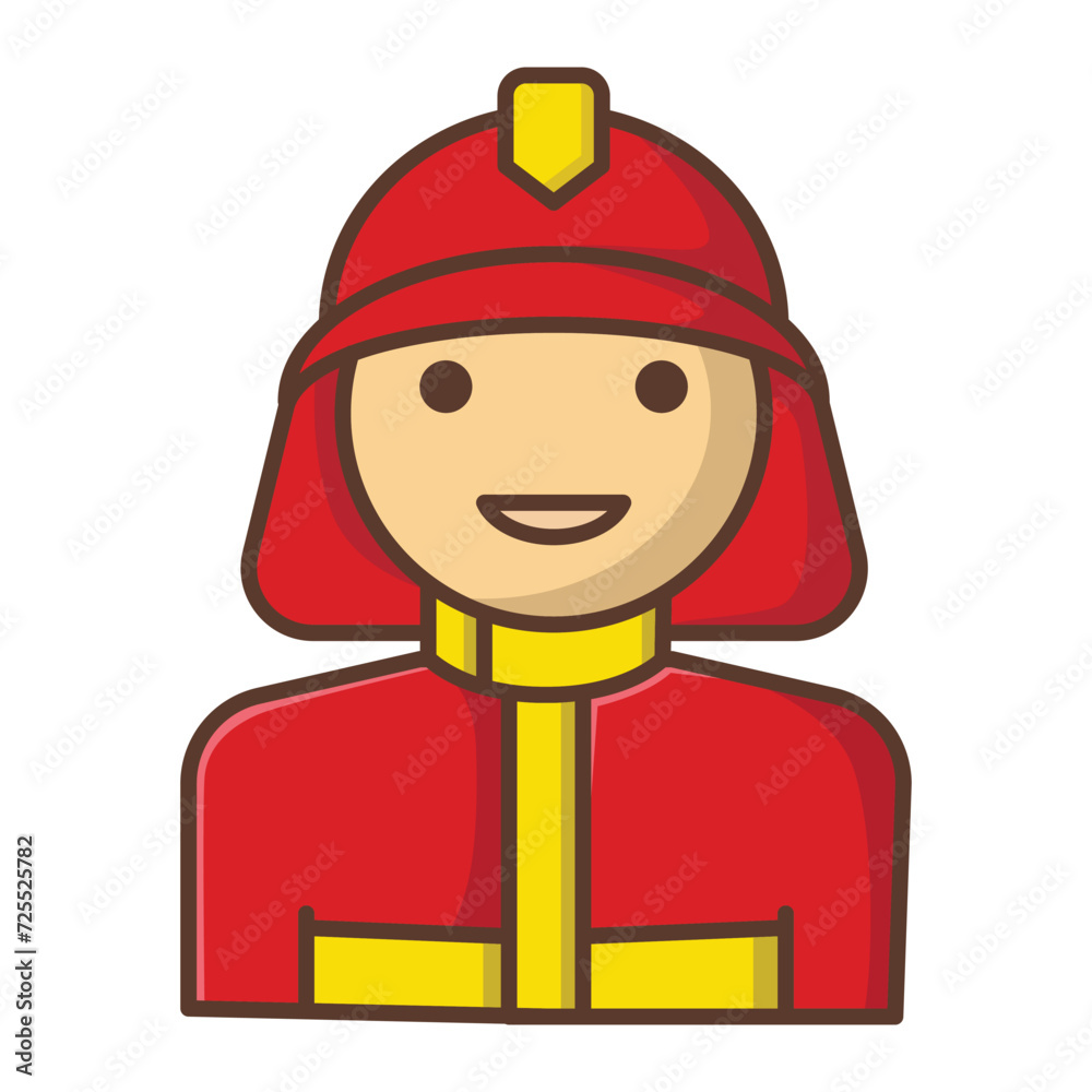 Fireman icon vector on trendy design Fireman icon vector on trendy design