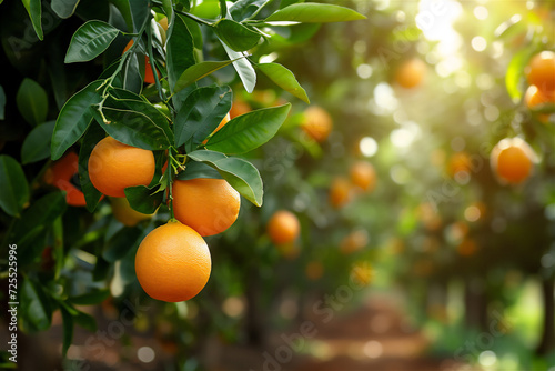 Bloomy orange garden in Valencia