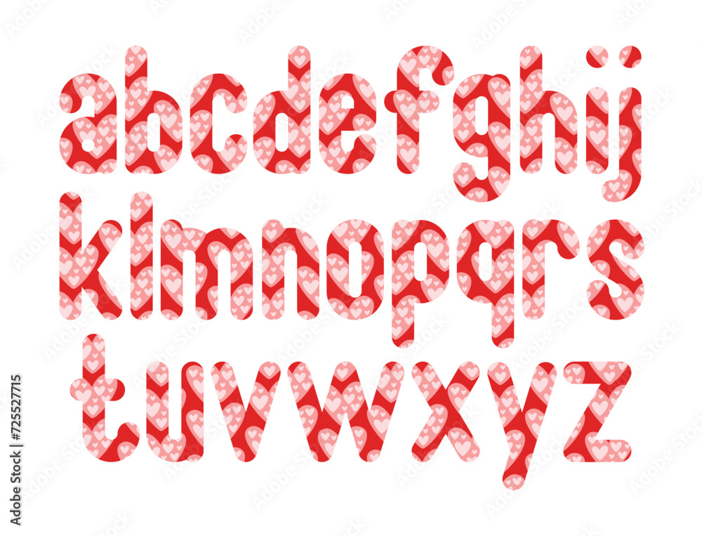 Versatile Collection of Pink Heart Alphabet Letters for Various Uses Versatile Collection of Pink Heart Alphabet Letters for Various Uses