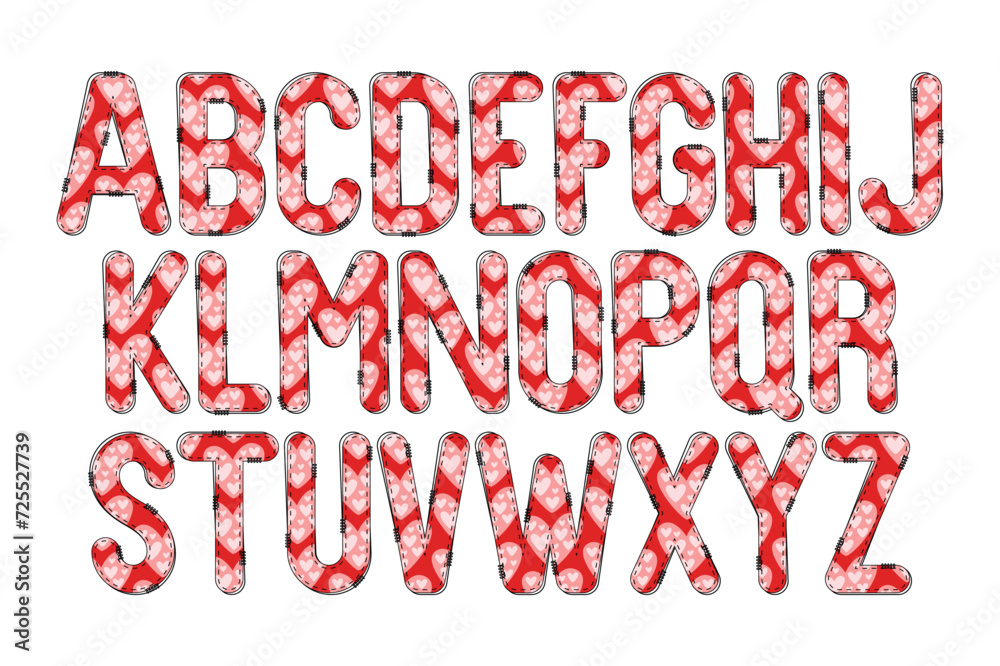 Versatile Collection of Pink Heart Alphabet Letters for Various Uses