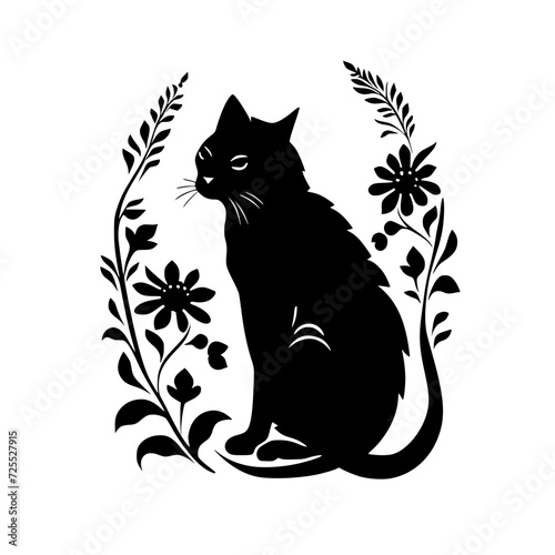 cat svg, cat floral svg, car lover svg, animal svg bundle, domestic pet svg, cat mom svg, cat bundle svg, cat mama svg, cat printable svg, flower svg, plant svg, floral svg, silhouette cat, cat, anima