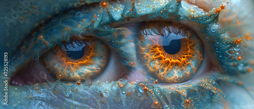Close-up of Persons Eye With Water Droplets fractal