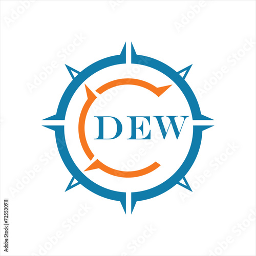 DEW letter design. DEW letter technology logo design on white background. DEW Monogram logo design for entrepreneur and business