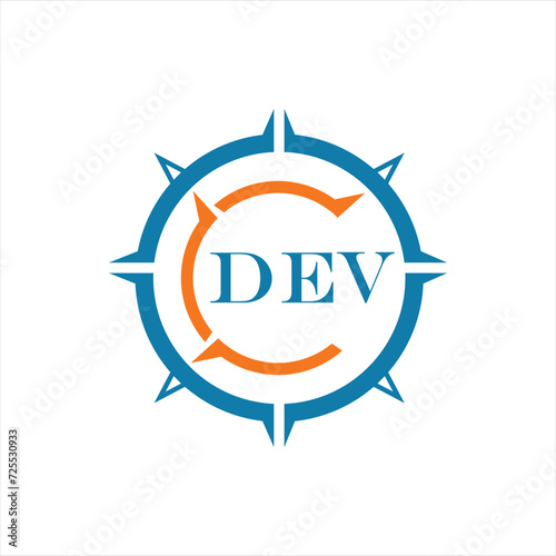 DEV letter design. DEV letter technology logo design on white background. DEV Monogram logo design for entrepreneur and business