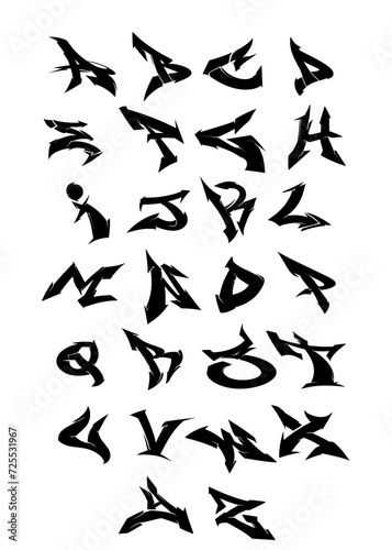 Graffiti Lettering.Font Graffiti.Abzat Graffiti