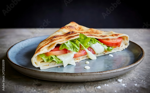 Capture the essence of Piadina in a mouthwatering food photography shot